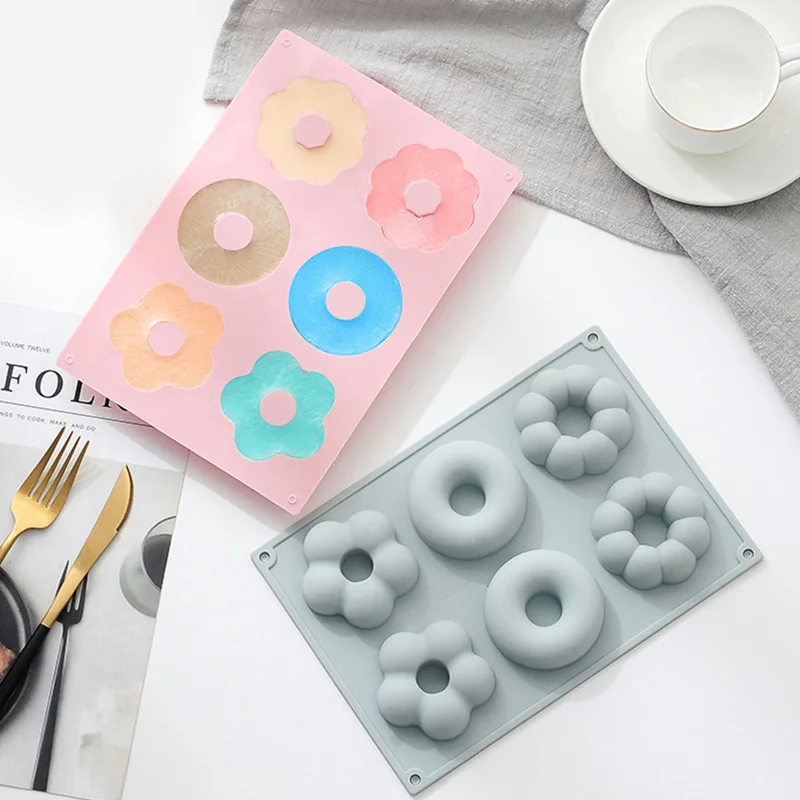Silicone Pumpkin Donuts Pan Non-stick Doughnut Molds Kitchen Baking Tray for Soap Pudding Puff Cake K1646 K | Дом и сад