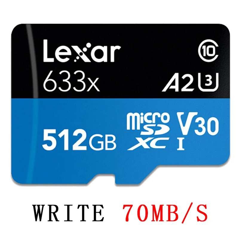 512GB 633X Lexar 633X128 Гб Micro SD высокоскоростная карта памяти 32 Гб U3 667X64 Гб класс 10 картао де Мемория tf флэш-карта для 4K HD видео 512G - Емкость: 512GB 633X
