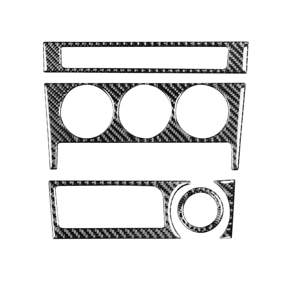 

UV-proof 5Pcs Exquisite Carbon Fiber Central Control Panel Sticker Eco-friendly Central Control Panel Trim Compact