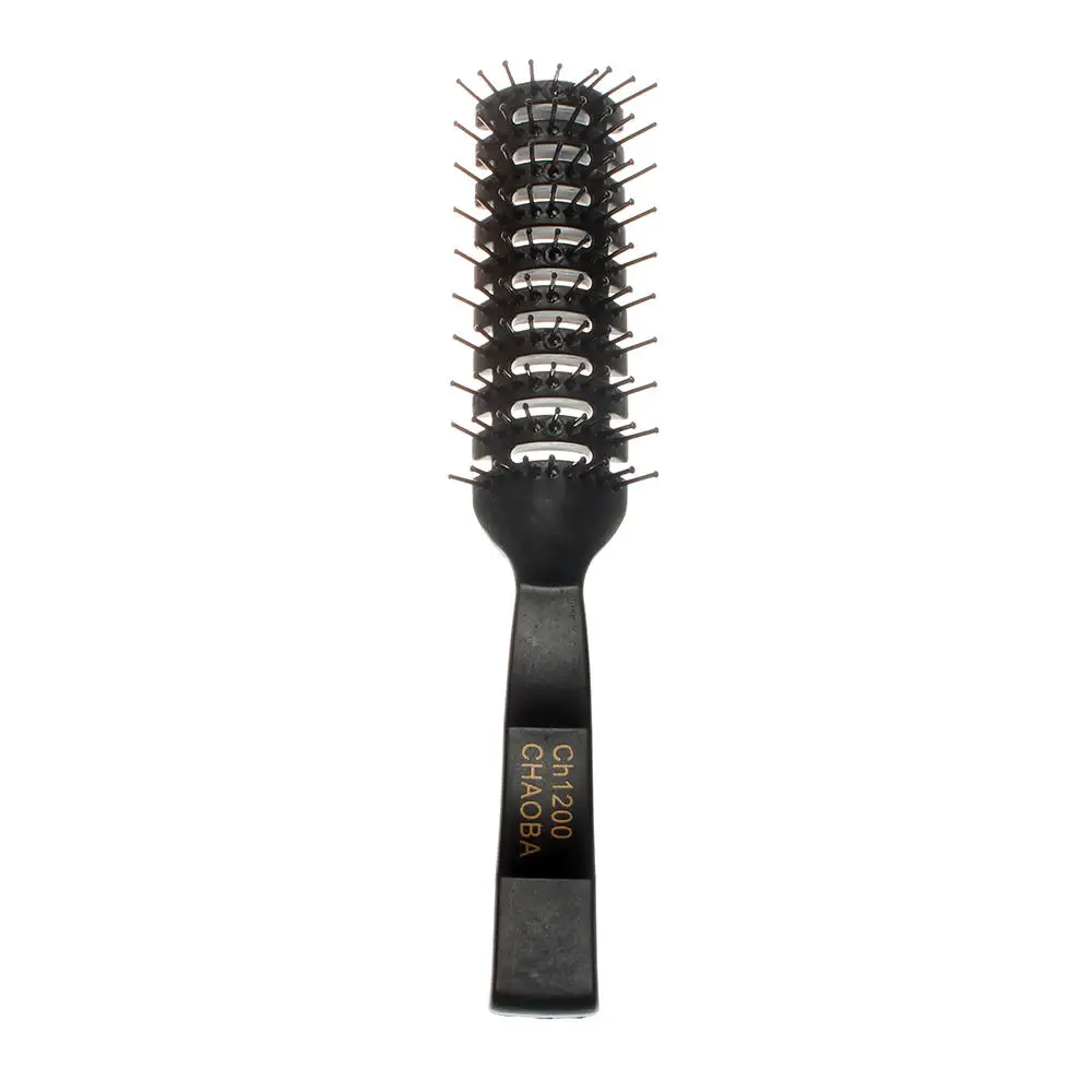 1pc Professional Salon Curl Hair Combs Black PP Plastic Half Cylinder Hairs Brush Anti-Static Massage Comb For Hairstyling Tool | Красота и