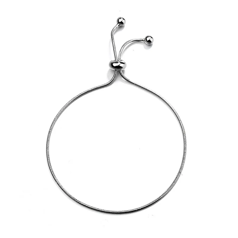 Серебряный Цвет браслет для женщин двойной жемчужные бусы регулируемый змеиные