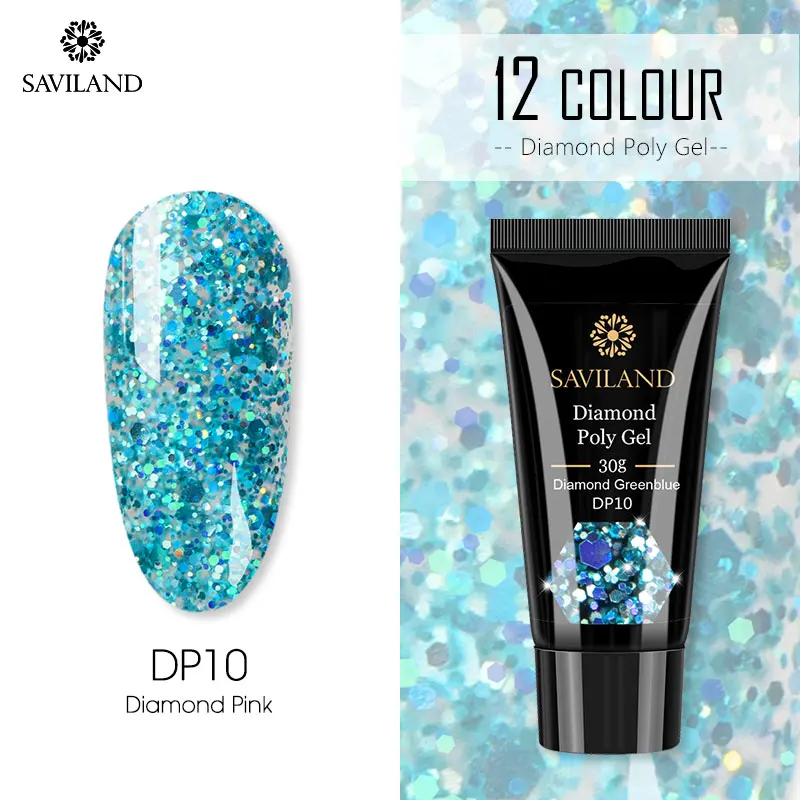 SAVILAND 30g Color Changing Poly Gel Acryl Gel UV Builder Gel Clear Pink Varnish Soft No Burnning Cover Natural Gel Polish - Цвет: DP10