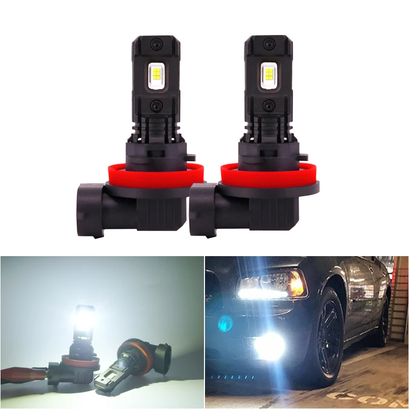 2 шт. 9006 HB4 светодиодный ные Противотуманные фары H11 H8 H1 H7 ная лампа для Ford Kuga 2018 2017