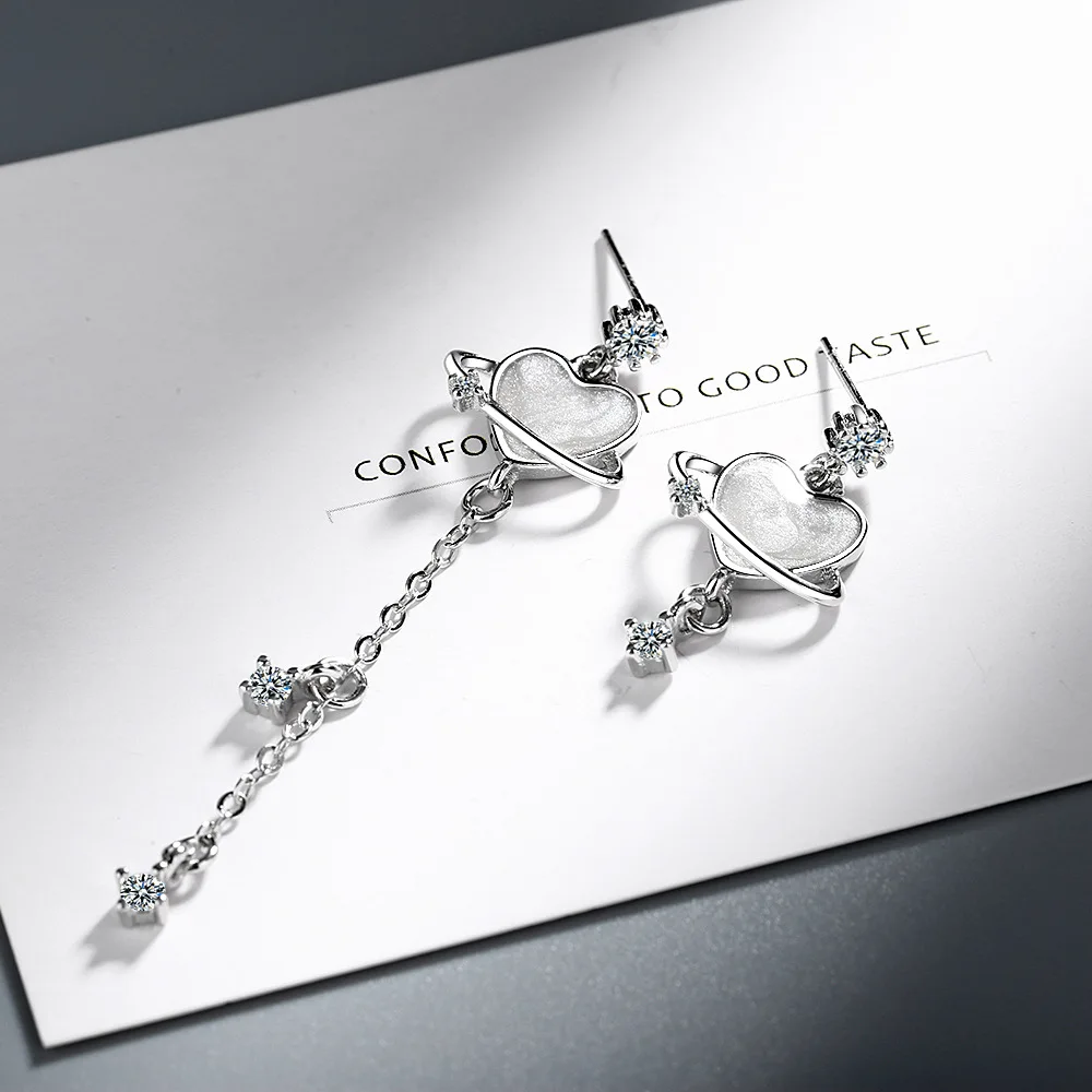 Женские асимметричные серьги кисточки из серебра 925 пробы|Серьги-подвески| |