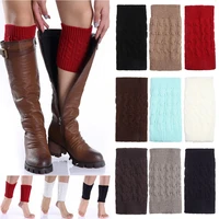 fashion girls women solid color boot socks leg warmers socks knitting boot warmers