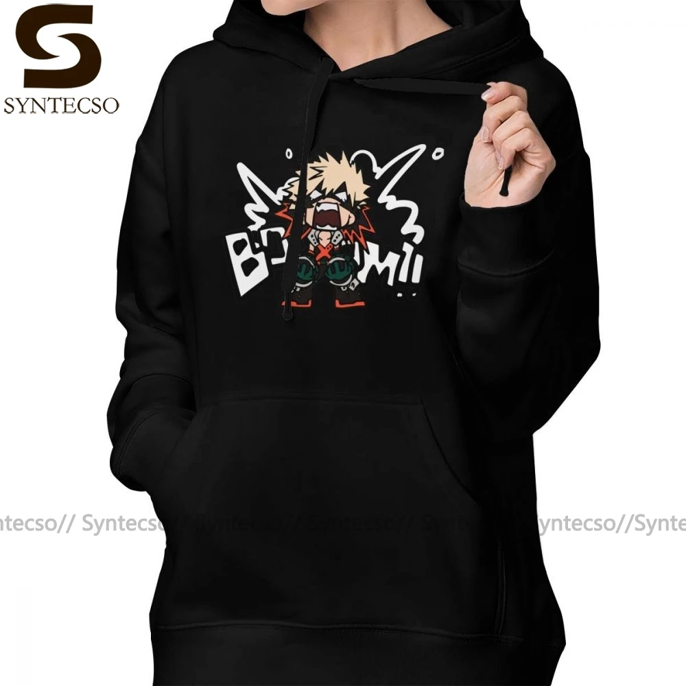 Худи Otaku с надписью Моя геройская Академия Katsuki Bakugo BOOOM милые толстовки длинным