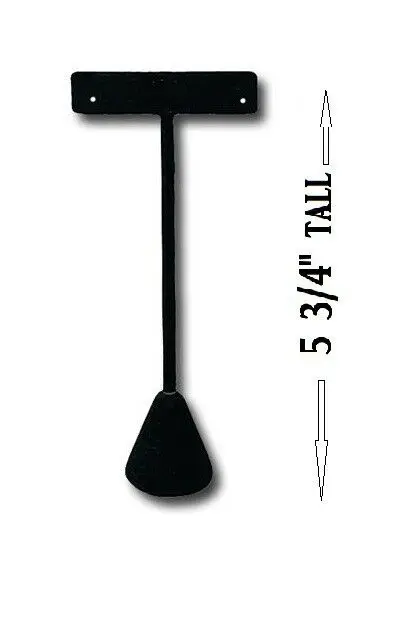 Подставка для ювелирных изделий прочный черный T-образный дисплей сережек |