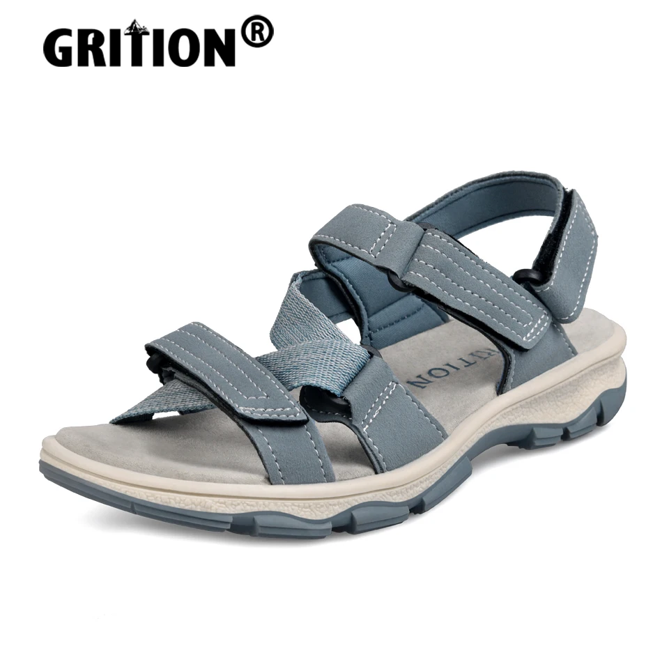 GRITION Womens Sandals Beach Outdoor Females Trekking Shoes Flat Fashion Casual Non Slip Breathable Summer Hiking 2021 Size 41