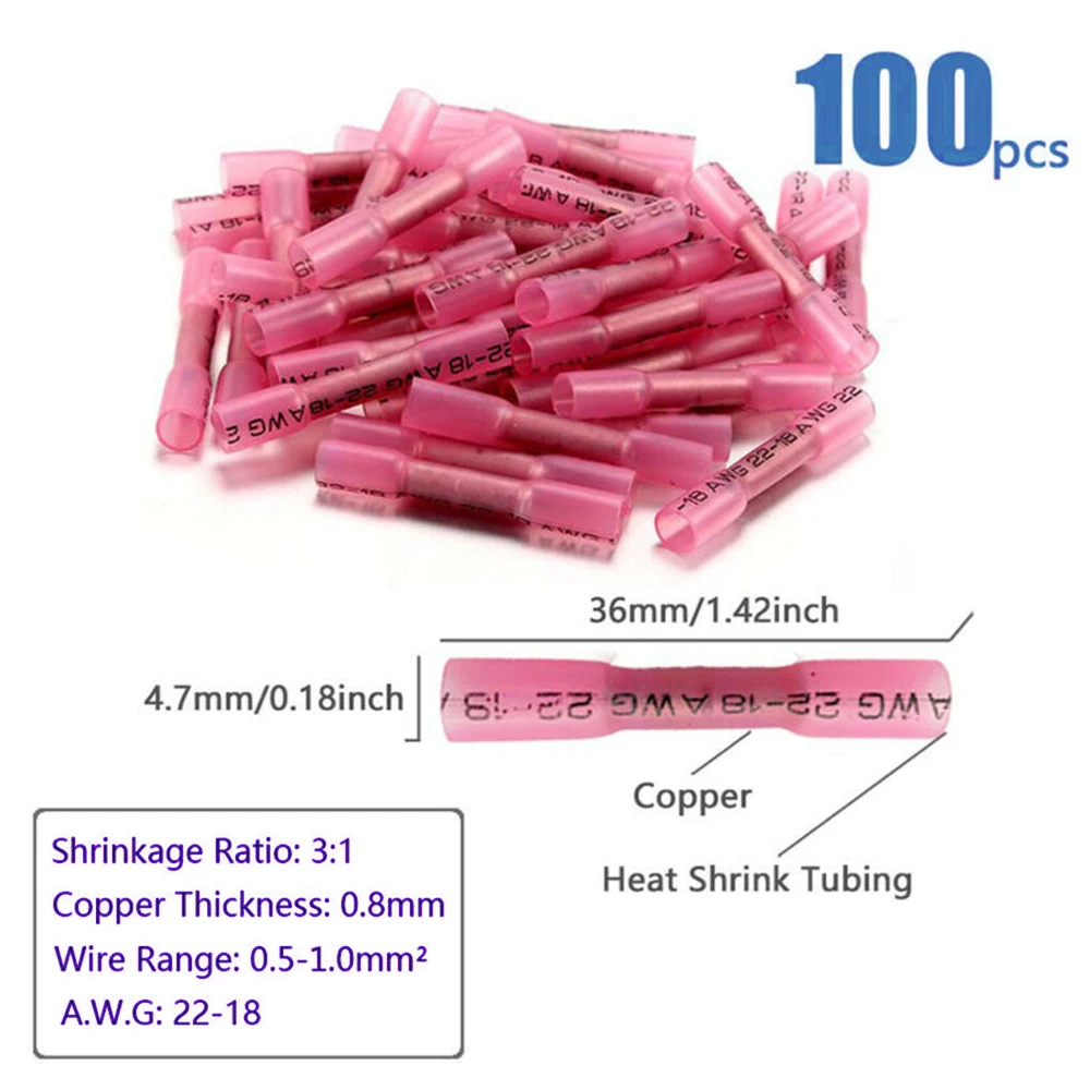 218 шт. красный термоусадочный припой втулка Стыковая Соединительная проволока