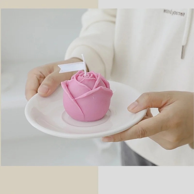 3D Свеча цветок розы форма для изготовления свечей силиконовая глина Смола