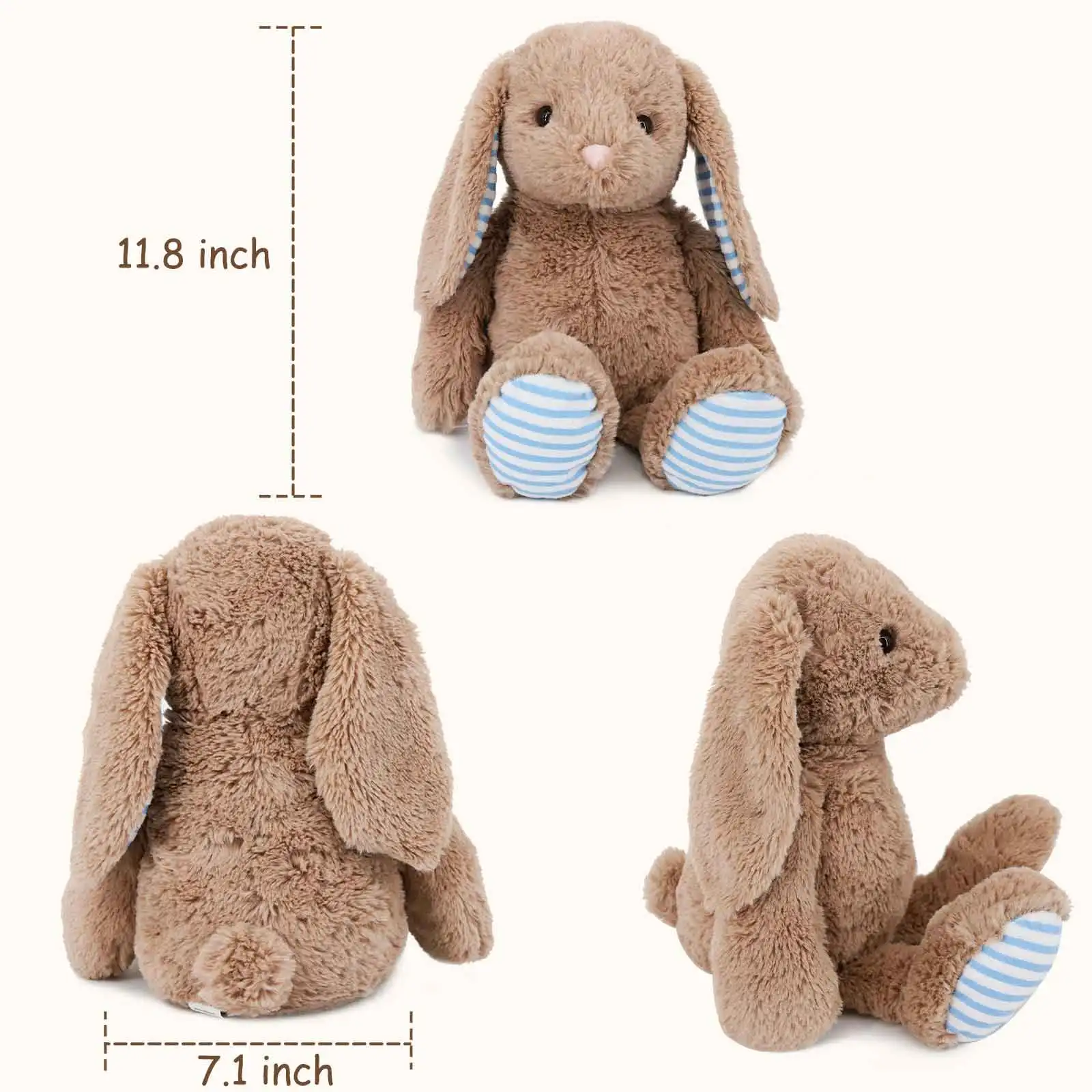 30 см высокий коричневый Пасхальный кролик мягкие животные милый плюшевая