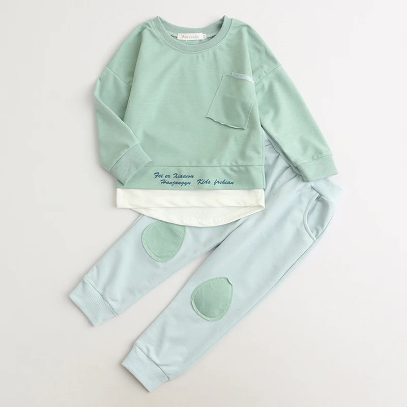 

Menoea 2021 New Style Children Cartoon Baby Boys Sets Long Sleeve Shirt+Jeans Pants 2Ps Boys Clothes Kids Autumn Clothes Suits
