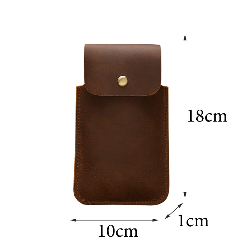 

AETOO Handmade retro crazy horse leather belt bag, men's leather phone bag, leather men's small bag