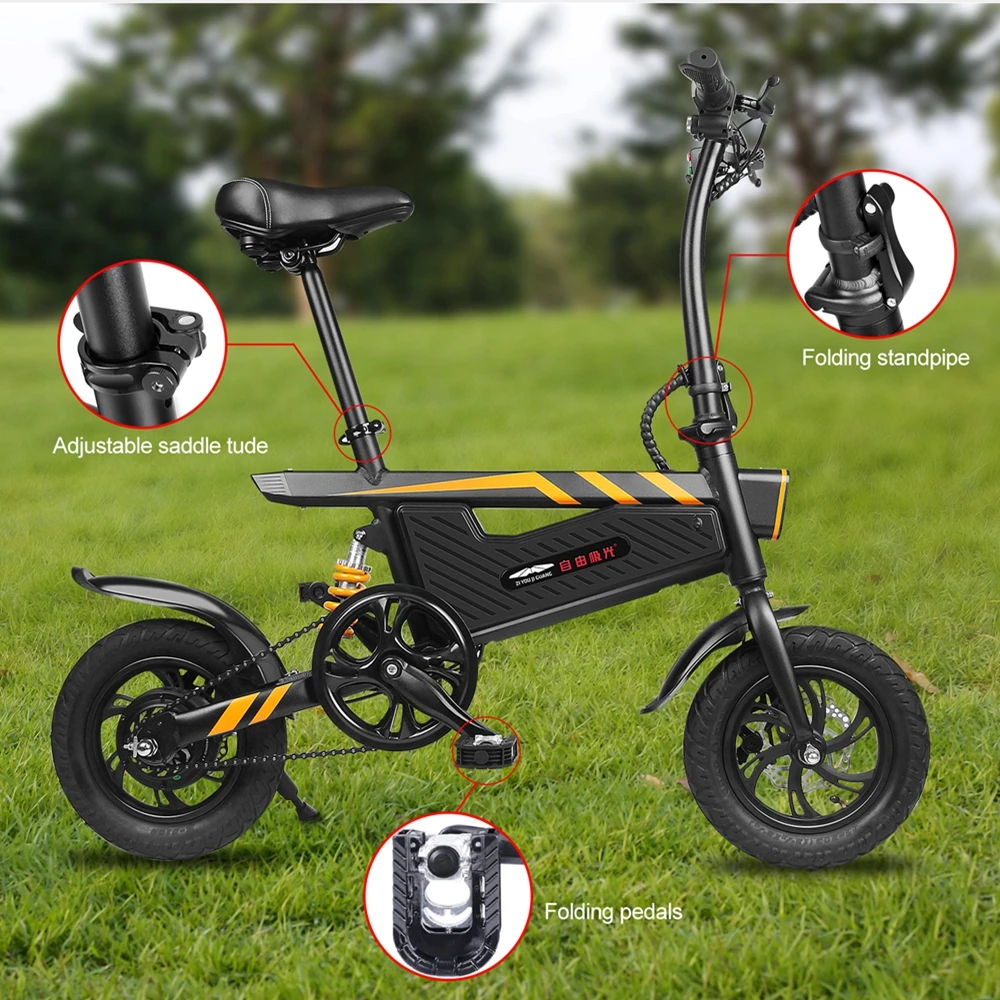 T18 Электрический велосипед 12 дюймов складной мощный электрический E Bike 250 Вт мотор
