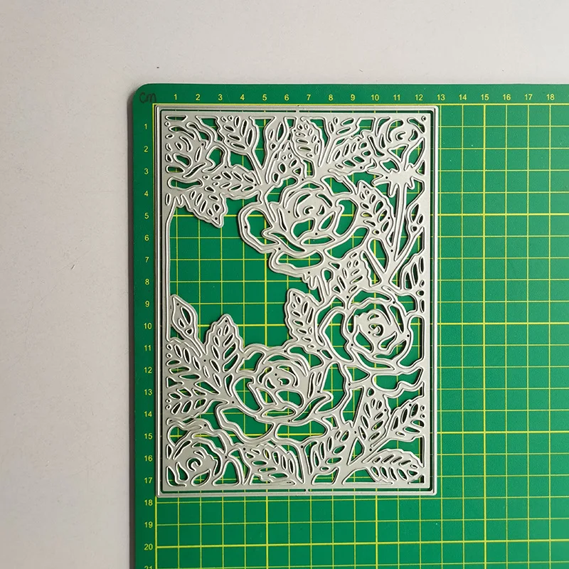 

Rose Flower Frame Metal Cutting Dies Stencils for DIY Scrapbooking Album Paper Cards Decorative Crafts Embossing Die Cuts