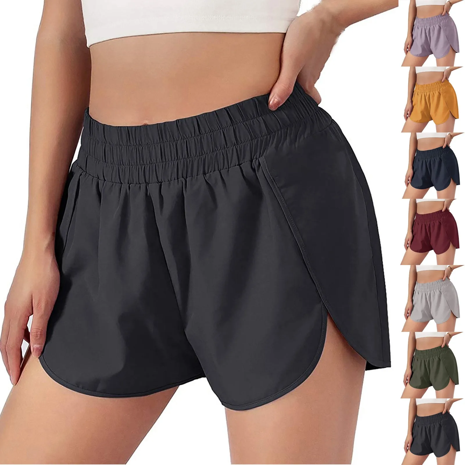 

Summer 6Color Women's Seamless Yoga Shorts Gym Running Workout Shorts Casual Fitness Jogging Short Quick Dry Leggings Shorts