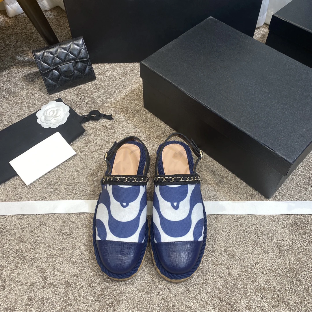 

Prowow Retro Summer Ladies Shoes Brand Sandalias Chain Shoes Women Leather Sole Sandals Women Thick Sole Shoes Female