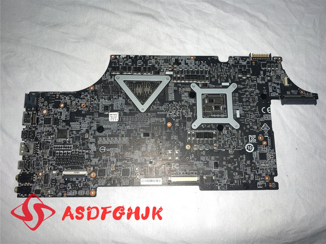 

MS-16P51 Original For MSI MS-16P5 GE63 GE73 GP73 GP63 GL63 GL73 GE63VR GE73VR Laptop motherboard WITH I7-8750H CPU GTX1060M Test