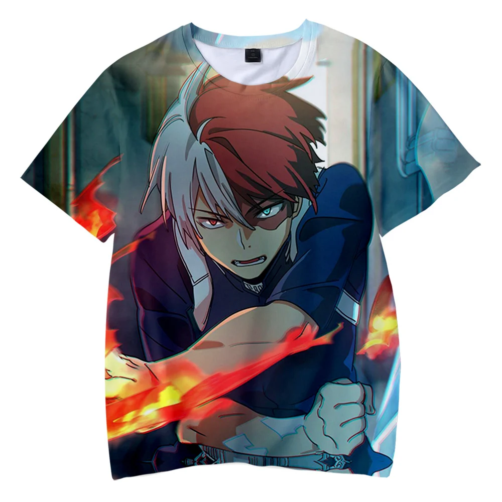 

Boku No Hero Academia Kids T-shirt Anime 3D O-Neck Boy Girls T shirt Children Short Sleeve Anime Shoto Todoroki Tops Clothes