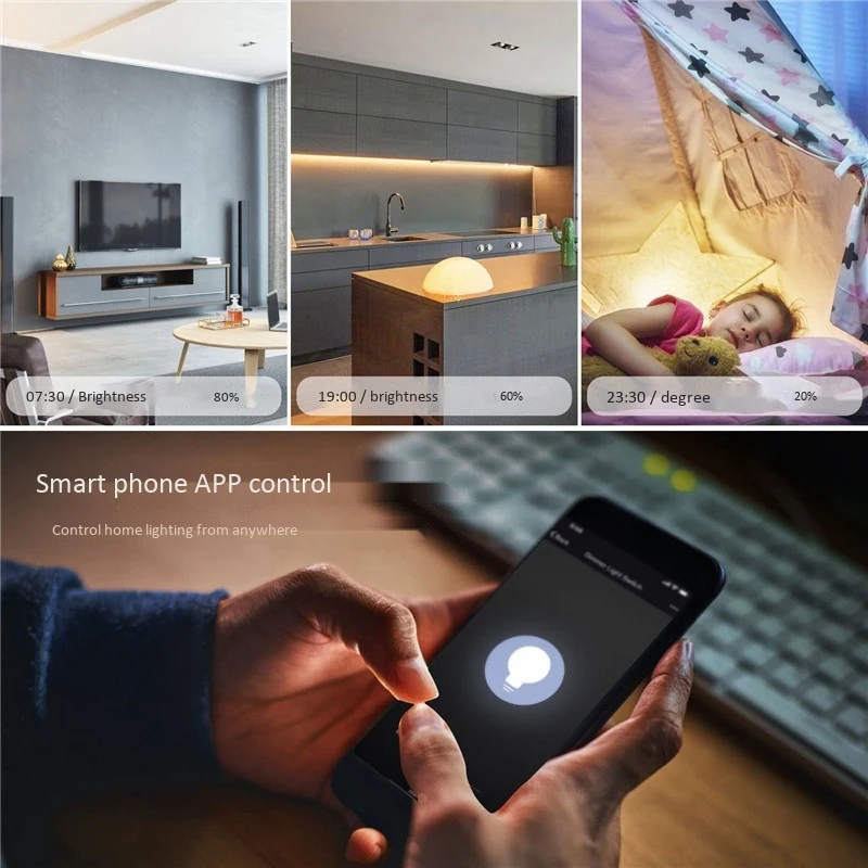 

Smart WiFi Light LED Dimmer for Switch Smart Life/Tuya APP Remote Control 1 Way Switch,Works for Alexa or Google Home