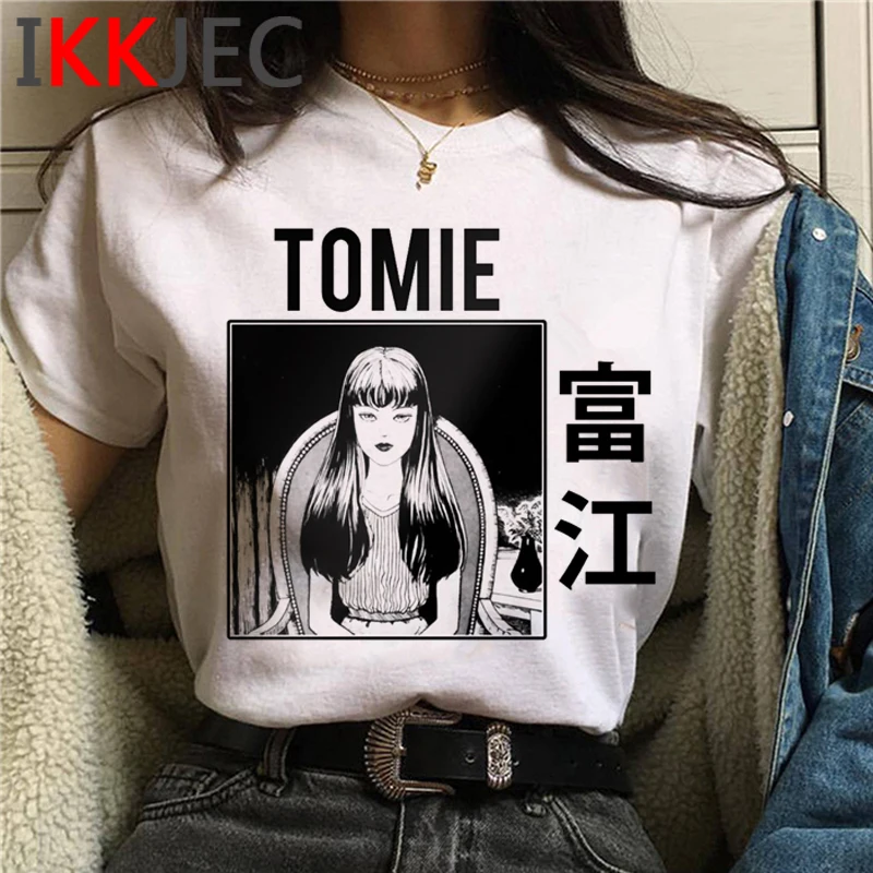 Футболка мужская с принтом манги дзюндзи Ито винтажная Повседневная рубашка в