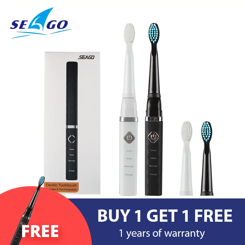 Электрическая зубная щетка SEAGO обновленная USB перезаряжаемая для взрослых