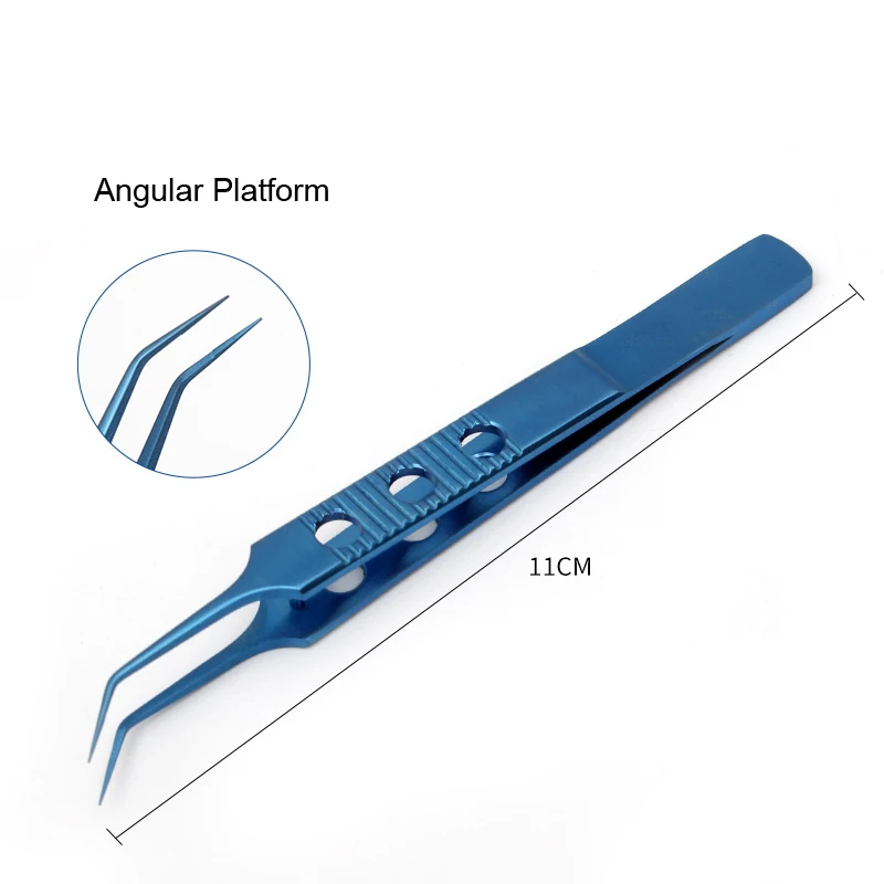 Двойные щипцы для век 11 см с прямым крючком извлечения жира пластиковые линий