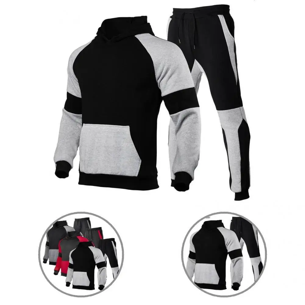 

1 Set Sporty Drawstring Pockets Sweatshirt Sweatpants Activewear Sweatshirt Sweatpants Set Drawstring for Sports