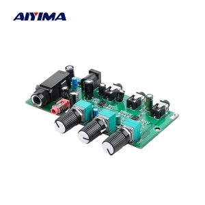 AIYIMA 2Way музыкальный предусилитель микрофон усилитель плата Караоке Смешивание усиление компьютера аудио сигнальный микшер плата DC 12-24