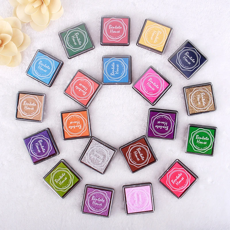 Новые 20 случайных цветов s многоцветные чернильные колодки дети отпечаток пальца