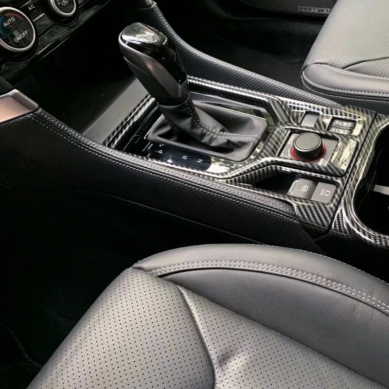 

ABS Interior Auto Car Accessories Front Car Gear Shift Box Panel Frame Cover Trim 2PCS for Subaru Forester 2019