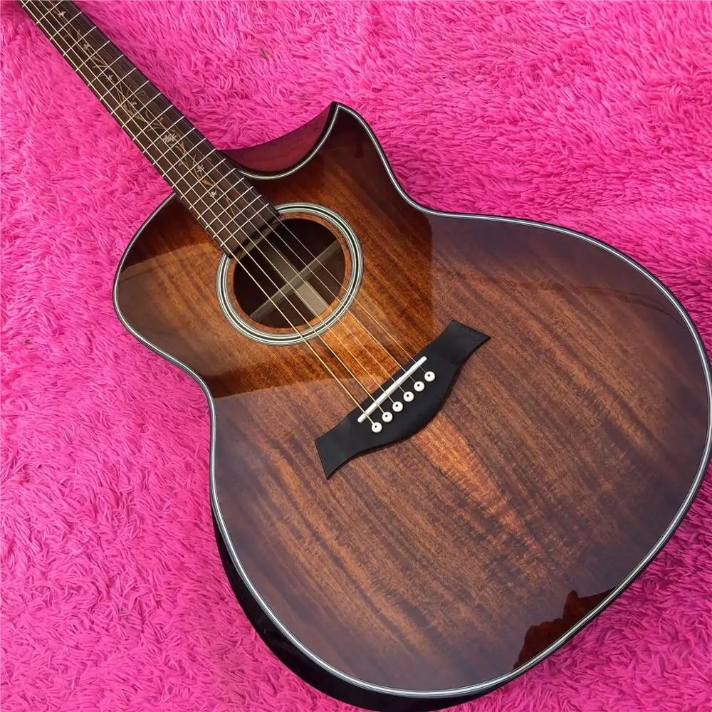 

6-струнная Акустическая гитара K24ce Cutaway solid koa