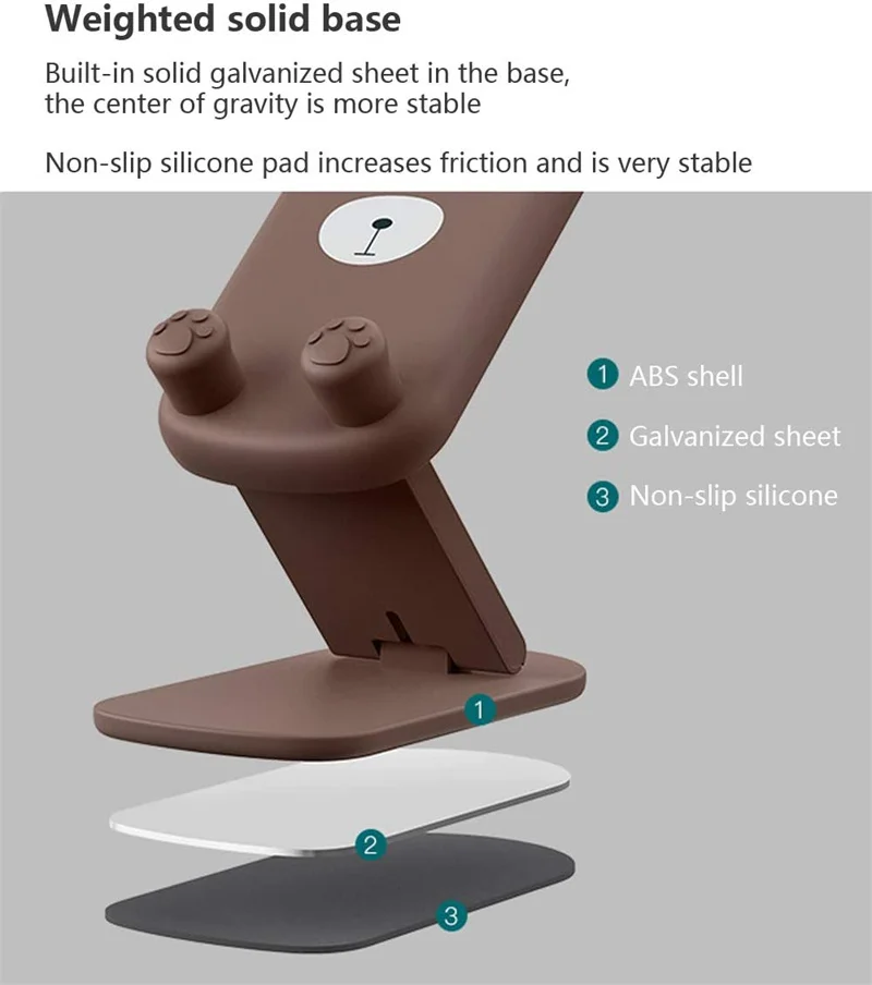 cute foldable cartoon phone holder for iphone 13 12 x ipad samsung huawei xiaomi universal desk portable lazy mobile phone stand free global shipping