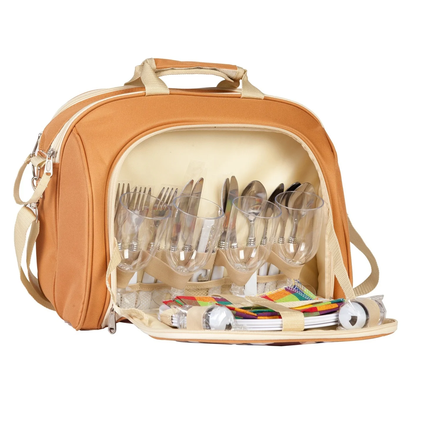 Портативный 4 персоны сумка для посуды дорожная сумка-холодильник сохранения