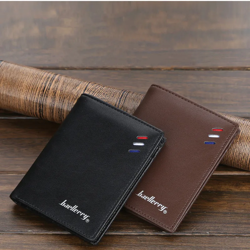 

Baellerry High Quality Wallet Men Vintage Style Men Wallets Leather Purse Male Credit Card Holder Soft Leather Men Wallets