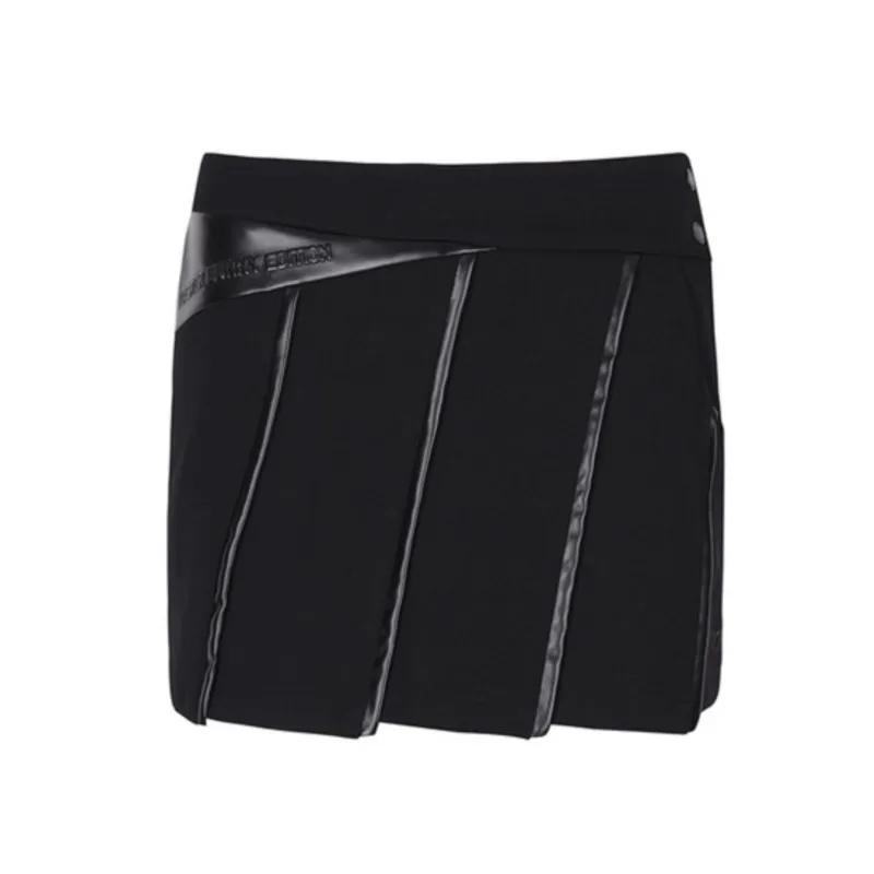 Golf ladies short skirt autumn and winter thickened sports skirt functional fabric fashion stitching design mini skirt