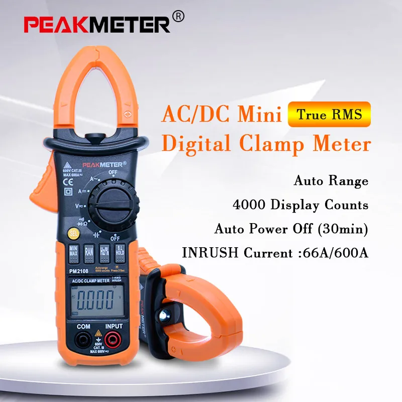 PEAKMETER PM2108 цифровой клещи с подсветкой заземления БЛОК Мегаомметр Сопротивление заземления тестер мультиметр Multimetro