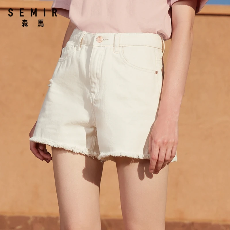 

Semir short jeans female 2021 summer new women type A thin pants ins hot short pants for woman