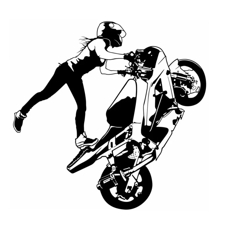 

Girl Race Motorcycle Racing Sticker Vehicle Decal Posters Vinyl Wall Pegatina Decor Mural Sticker Autobike Racing Decals