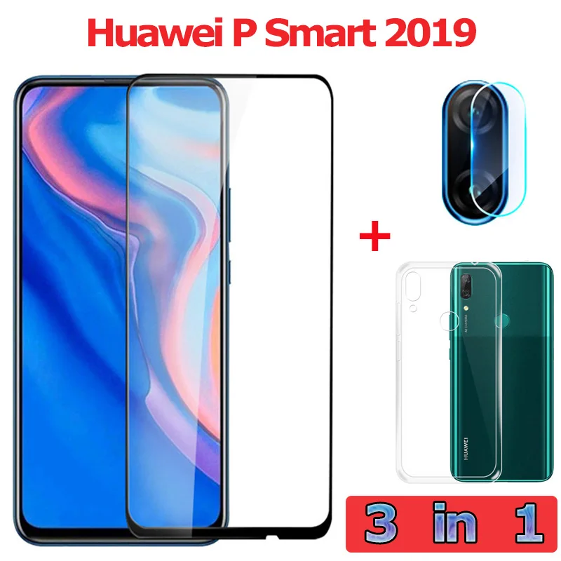 P Smart 2019 3-in-1 3-в-1 закаленное cтекло Huawei P Smart Z/ kамера cтекло Honor 8A cтекло Huawei P Smart /Z защитное стекло на хонор 8а стекло на хуавей п смарт /Z cтекло п смарт Z стекло Honor 8A Huawei P Smart Z/ glass - Цвет: P Smart 2019 3-in-1