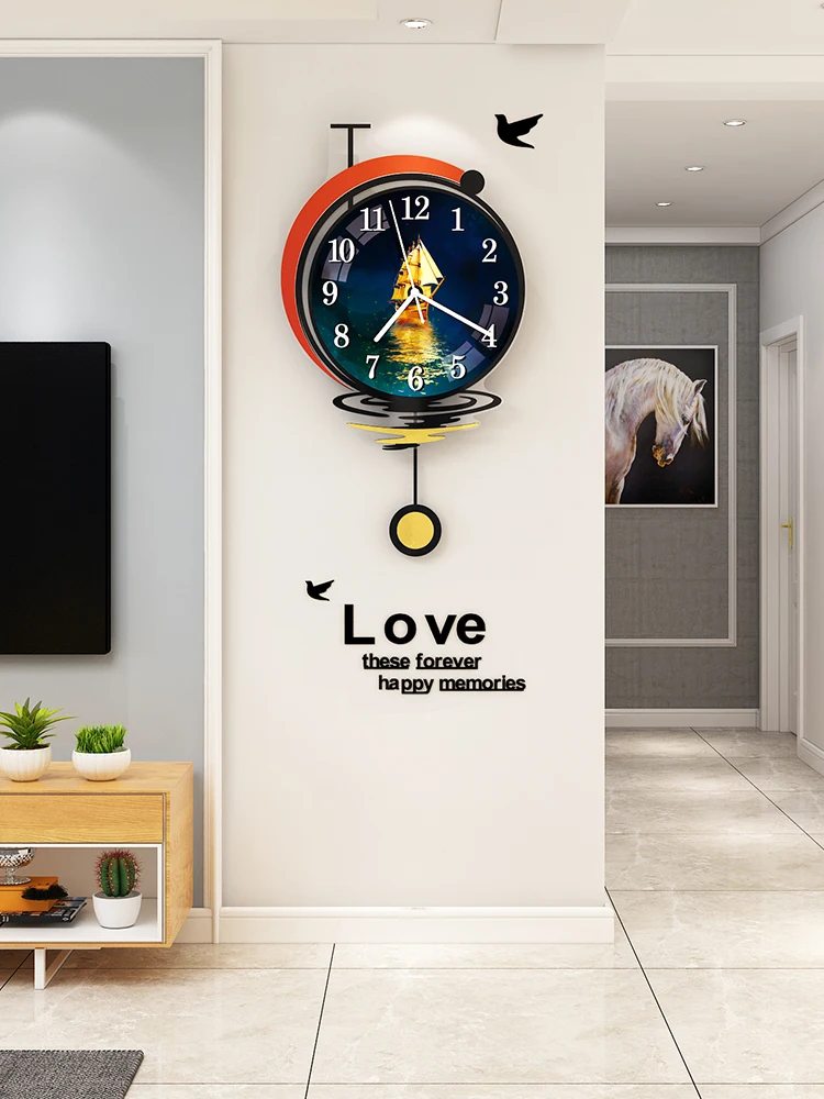 

Personality Metal Fashion Wall Clock Luxury Creative Atmosphere Nordic Bedroom Kitchen Wall Clock Kitchen Klok Home Decor EF50WC