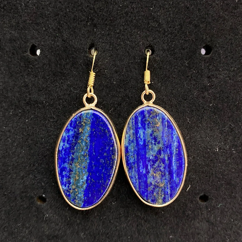 

Natural Stone Earrings Jewelry Ear studs Oval Multicolor Hemming Craft DIY Making Pendant Accessories Earring Jewelry Charm
