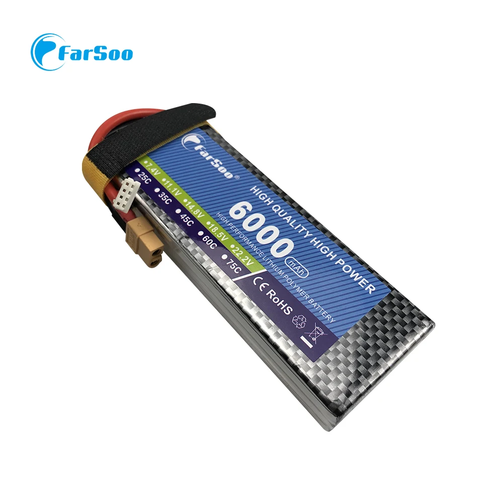 

LiPo Battery 2S 7.4V RC 6000mAh 25C 35C 60C For RC Airplane Helicopter Quadrotor Evader BX Car Truck Truggy Buggy Batteries 2S