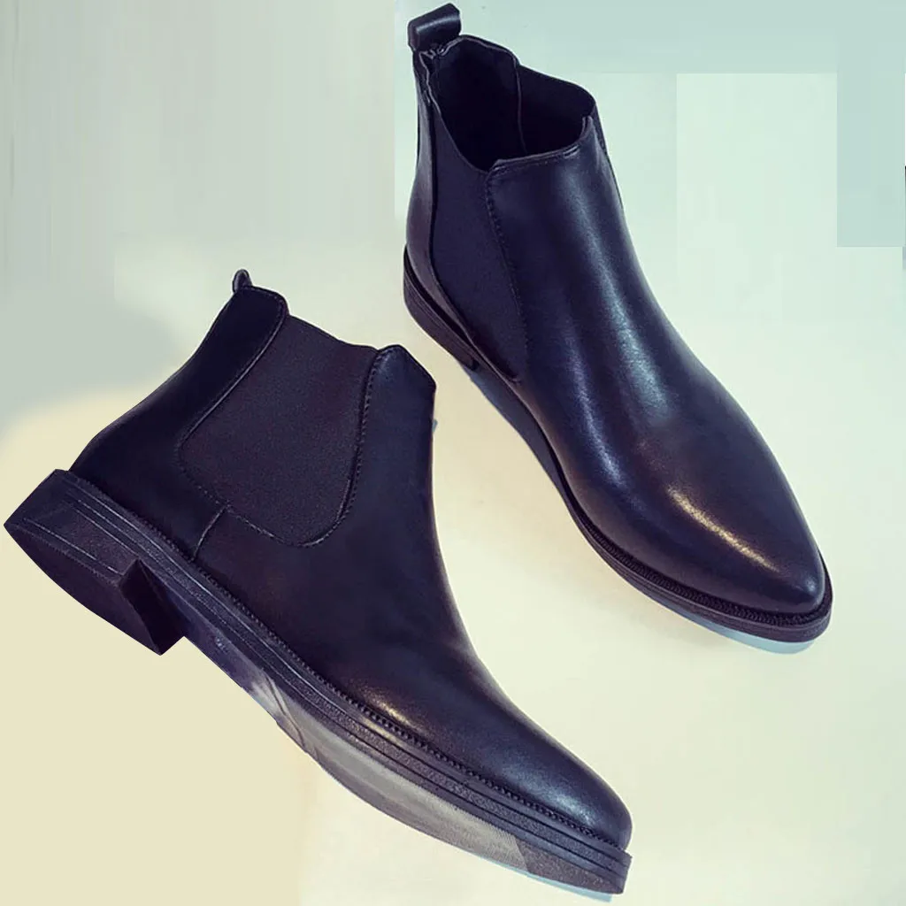 Женские ботинки Bashion Элегантные Простые удобные на плоской подошве заостренная