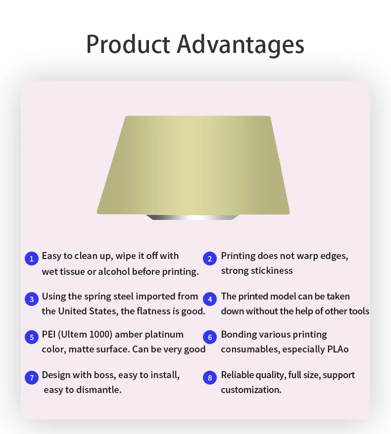 

Upgrade 3D Printer Removal Spring Steel PEI Sheet Magnetic Rubber Plate 235/310mm Hot Bed Sticker for Ender 3 Series CR-10