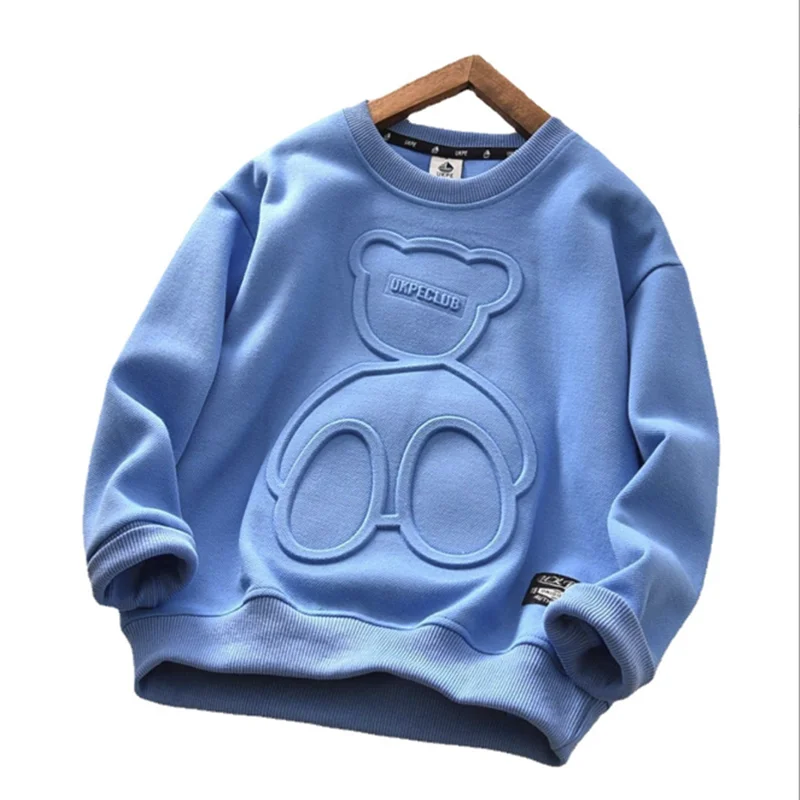 Boys Spring Autumn T-Shirts Children Casual Cotton Long Sleeve Pullover Hoodies For Baby Girls Teenagers Sports Clothes Outfits