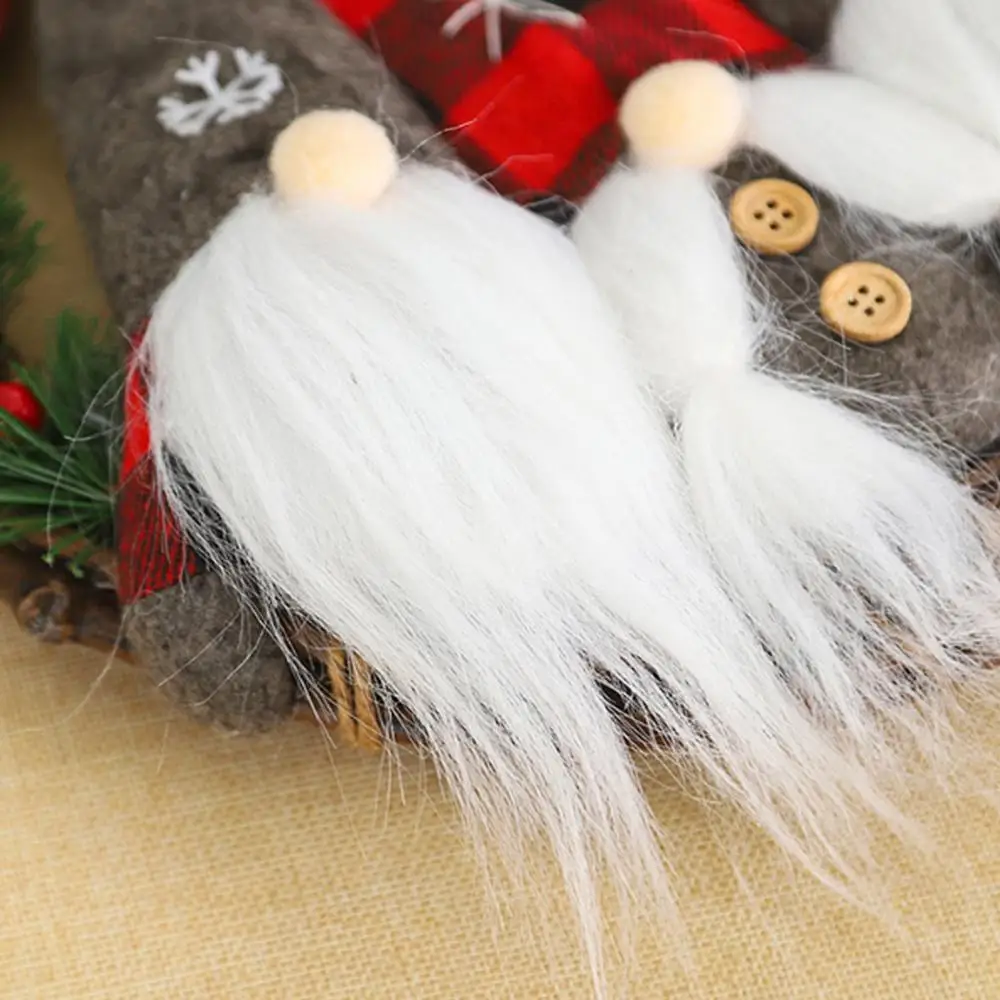 Рождественский кукольный венок 2020 ротанговый Декор для дома Рождественское