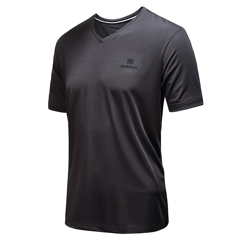 

Summer new men's youth fat plus fat plus size fashion casual V-neck short-sleeved male fat short-sleeved shirt