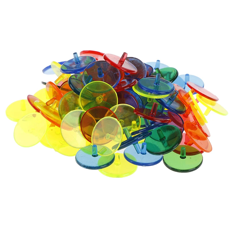 

100PCS/Set Transparent Plastic Golf Ball mark Position Markers Diameter 24mm Golf Ball Maker Base Accessories Assorted Colors