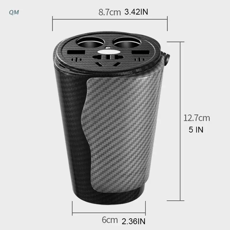 

13MF 150W Car Power Inverter DC 12V to 110V/220V AC Car Converter with Dual USB Car Charger and 2-Socket Cigarette Lighter